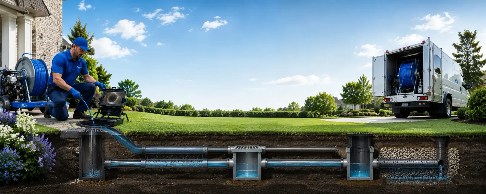 Outdoor drain cleaning information for White, SD